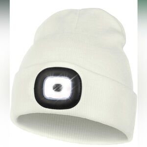 Unisex Hat with Light, USB Rechargeable Hands Free Headlamp LED Beanie NWT‎